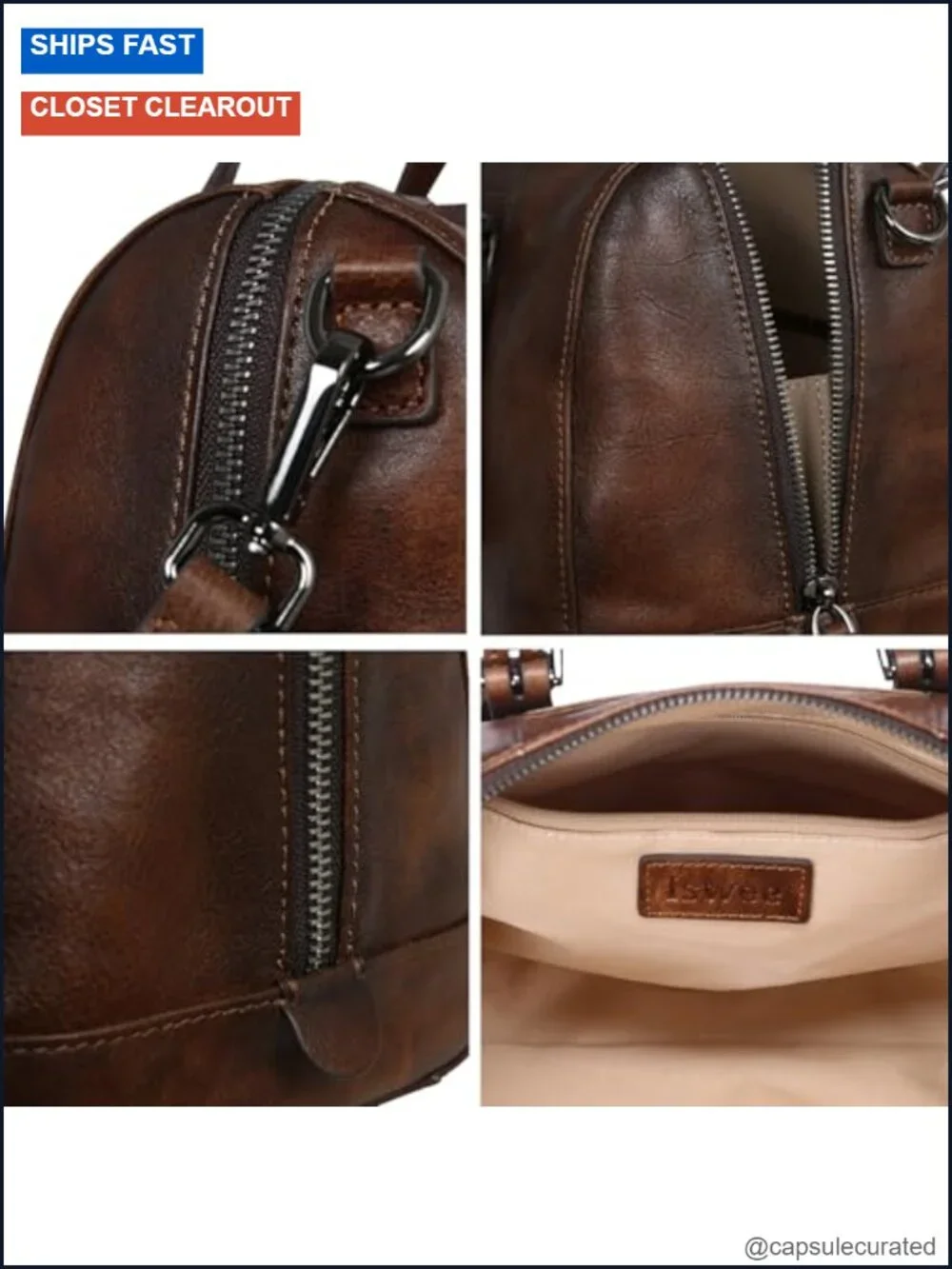 Genuine Leather Hobo Satchel Bag Women Shoulder Crossbody Purse